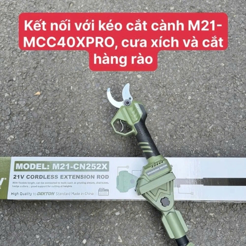 Cần Nối Dài Dùng Pin 252cm Dekton M21-CN252X 21V Màu Olive