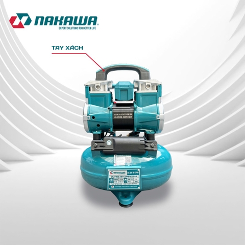 Máy nén khí không dầu, tốc nhanh, siêu êm Nakawa NK-BH1812PRO - 12 lít 1350W