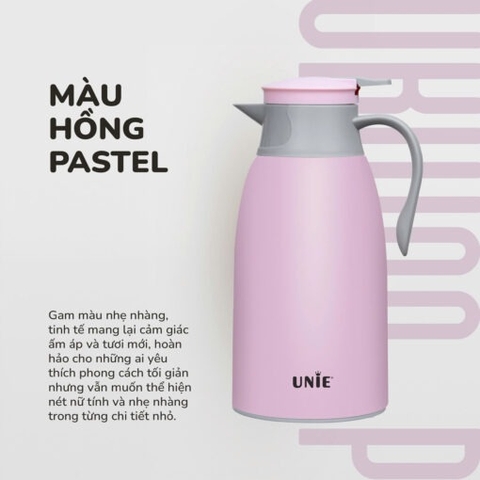 Phích giữ nhiệt UNIE UKW09-P, dung tích 1,4L, giữ nhiệt 36 giờ, vòi rót tiện lợi