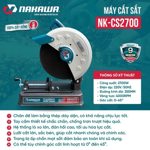 Máy cắt sắt NAKAWA NK-CS2700