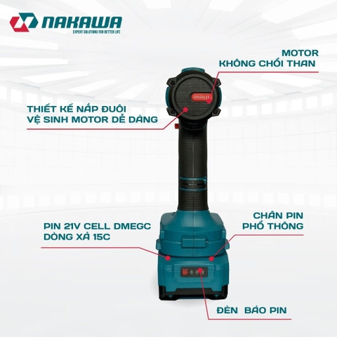 Máy siết bu lông pin NAKAWA NK-BM21/350PRO
