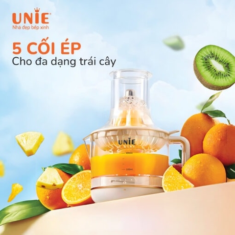 Máy vắt cam UNIE UJ550 dung tích 700ml, 5 cối ép đa dạng, dễ dàng vệ sinh