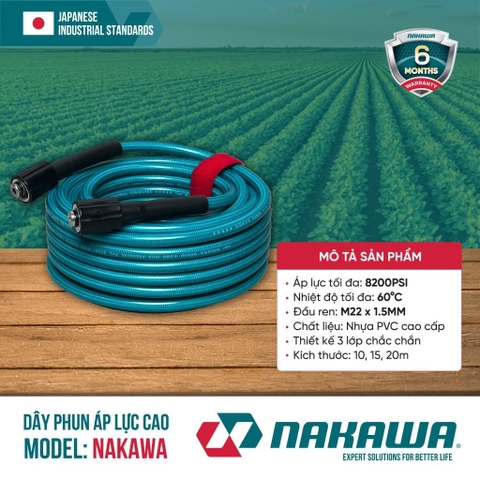Dây áp lực dùng cho máy phun xách tay NAKAWA-15