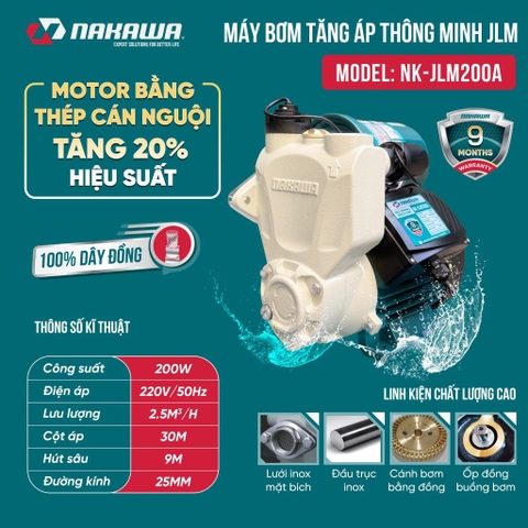 Máy bơm tăng áp thông minh Nakawa NK-JLM200A