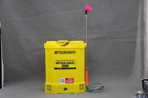 Máy phun thuốc trừ sâu, côn trùng điện Mitsukaisho 20D Vàng Bình ắc qui 12V8Ah