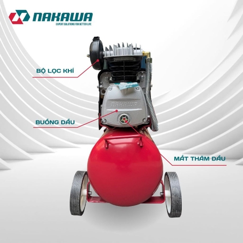 Máy Nén Khí đầu liền 2 tụ NAKAWA NK-2T2530E 2250W 30L