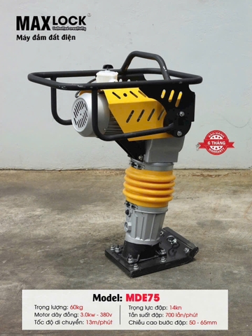 Máy đầm đất điện Maxlock MDE75 (Motor 3.0KW - 380V)