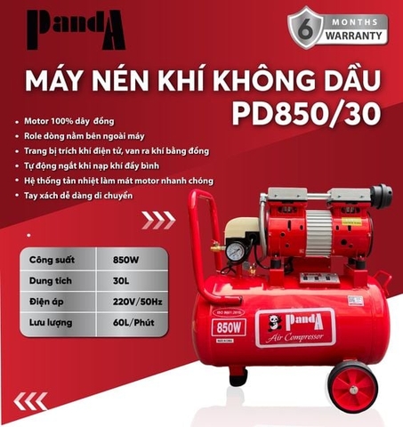 Máy nén khí không dầu PANDA PA850/30 (850W - 30 Lít)