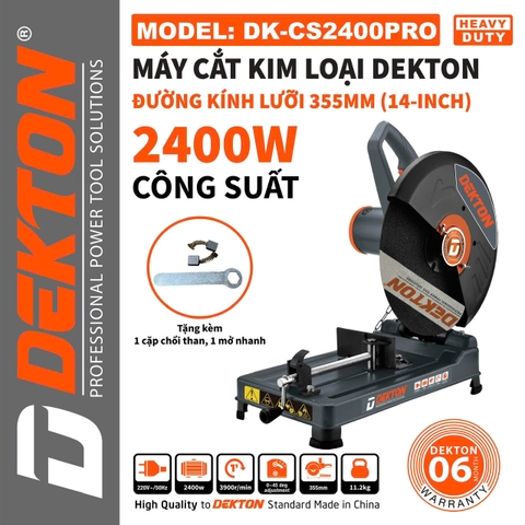Máy cắt kim loại Dekton DK-CS2400PRO đường kính lưỡi 355mm 2400W