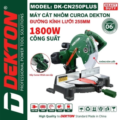 Máy cắt nhôm 1800W 255mm Dekton DK-CN250PLUS