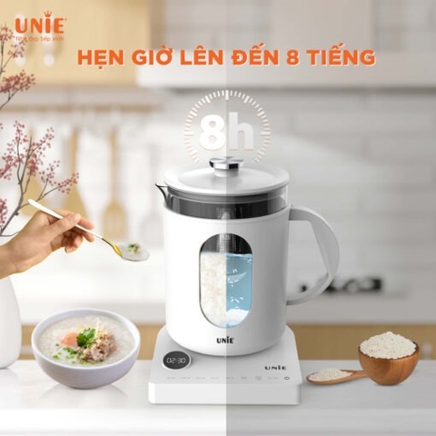 Ấm siêu tốc cao cấp 6 chức năng UNIE UEK1782W – Hẹn giờ, tùy chỉnh nhiệt độ nước
