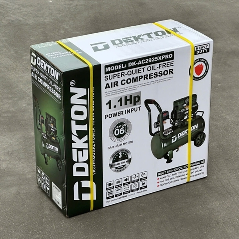 Máy nén khí không dầu 25L 1.1HP Dekton DK-AC2925XPRO