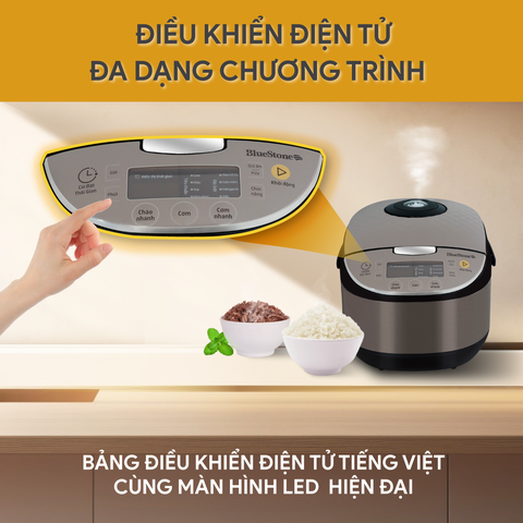 Nồi Cơm Điện Tử BlueStone RCB-5938 1.8 Lít 860W
