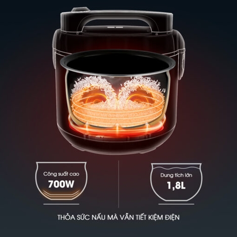 Nồi cơm điện KALITE KRC6018 700W chống dính dung tích 1,8L