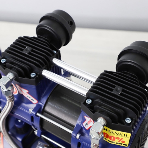 Máy nén khí HANKIL 24-2.0-S 2.0HP Xanh Điện 1 pha (Không dầu,nhanh,dây đồng)