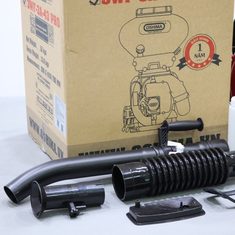 Máy phun thuốc trừ sâu côn trùng động cơ OSHIMA 3WF-3A-43 Pro Đỏ 2 thì (3 chức năng)