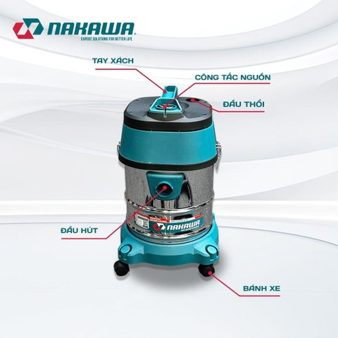 Máy hút bụi công nghiệp NAKAWA NK-VC1725 (1.7Kw-25L)