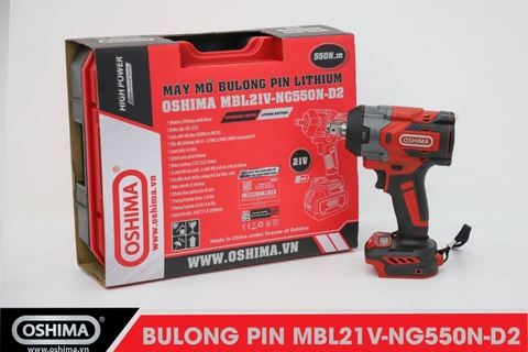 Mở bu lông pin lithium Oshima MBL21V-NG550N-D2 (Thân máy)