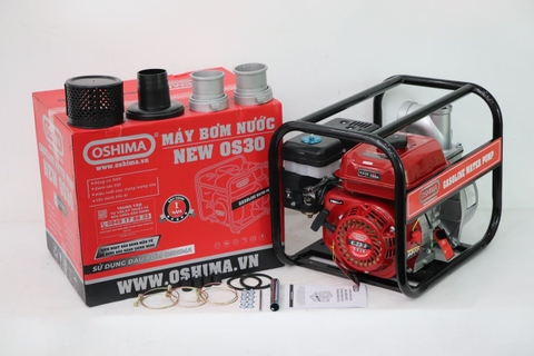 Máy bơm nước Oshima NEW OS30 6.5HP Đỏ-đen 4 thì 3"