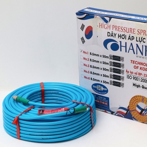 Ống nhựa PVC Hankil No.1 8.5mm x 50m Xanh dương