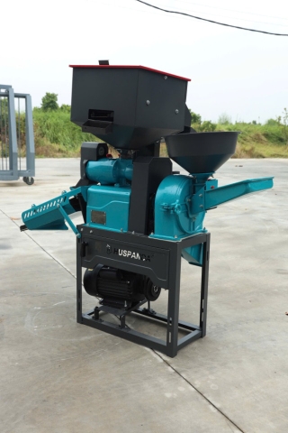 Khung, cối xát nghiền gạo Huspanda HNF-4UDP (Pulley đảo chiều - Không Motor - Không sàng lọc sạn rung)