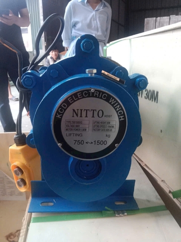 Tời vỏ sắt NITTO KCD 750-1500kg-30m 380V