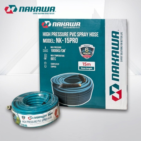 Dây phun áp lực cao NAKAWA NK-PRO (các kích thước 10, 15, 20, 50m)