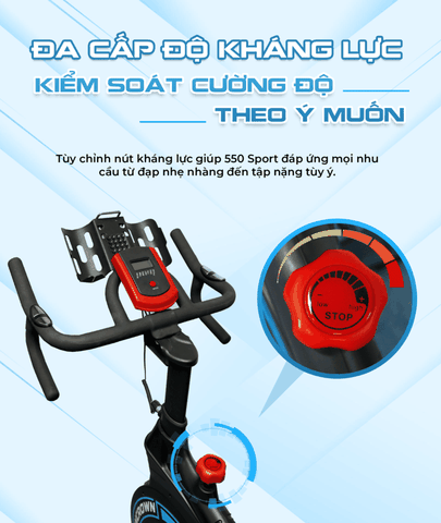 Xe đạp tập thể dục Queen Crown 550 Sport