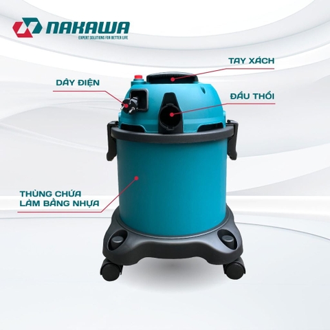 Máy hút bụi công nghiệp NAKAWA NK-VC1720PRO (1.7Kw-20L)
