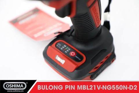 Mở bu lông pin lithium Oshima MBL21V-NG550N-D2 (Thân máy)