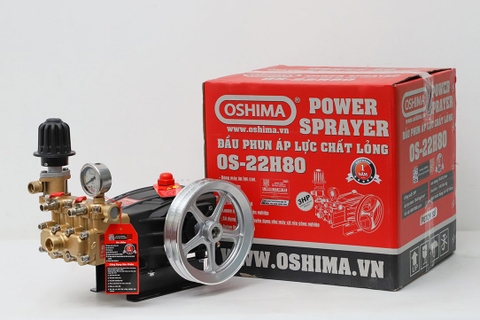 Đầu phun áp lực chất lỏng OSHIMA OS-22H80 3.0HP Đen (hoạt động bằng sức kéo động cơ) (thân gân)