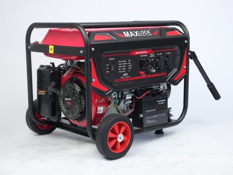 Máy phát điện chạy xăng Maxlock MS6500ES(Tay nâng đẩy và bánh xe)(5.0KW - Đề nổ)