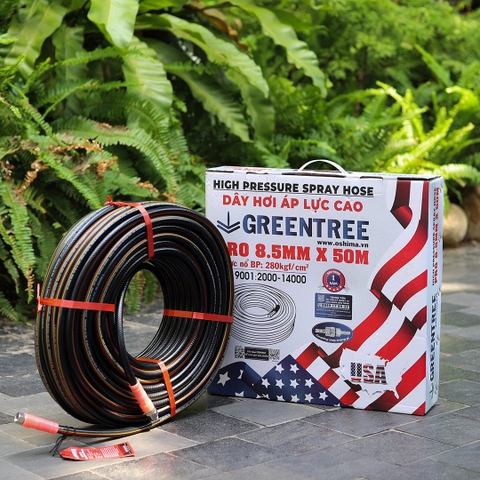 Ống nhựa PVC GREENTREE Pro 8.5mm x 50m Đen