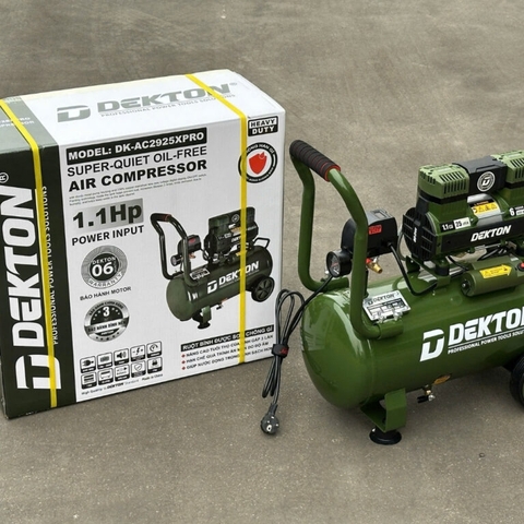 Máy nén khí không dầu 25L 1.1HP Dekton DK-AC2925XPRO