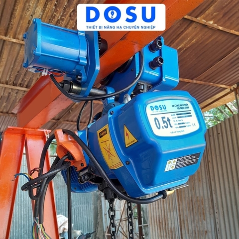 Pa lăng xích điện DOSU KKBB02-02 220V 2 tấn di chuyển