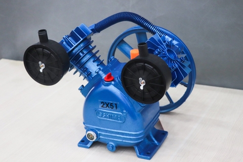 Đầu của máy nén khí OSHIMA 2x51 1/2HP~1HP Xanh đậm (hoạt động bằng sức kéo động cơ)