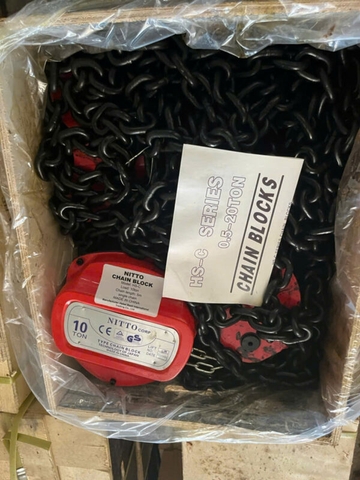 Pa lăng xích kéo tay NITTO 10 tấn 5m