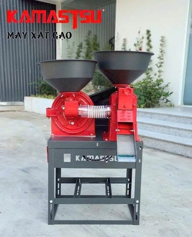Bộ máy xát nghiền gạo Kamastsu KMF-4S (Pulley đảo chiều - Motor HPN2200)