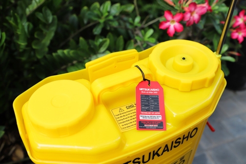 Máy phun thuốc trừ sâu, côn trùng điện Mitsukaisho 20D-ắc qui Vàng