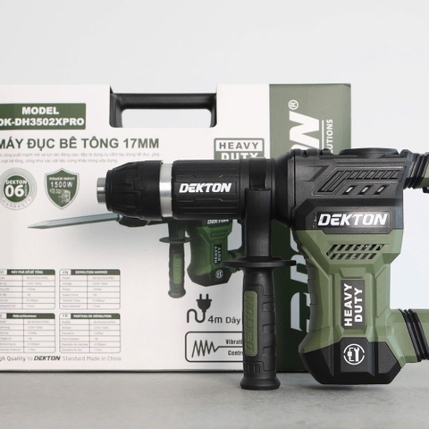 Máy đục Bê Tông 17mm Dekton DK-DH3502XPRO - 1500W Công Suất Lớn