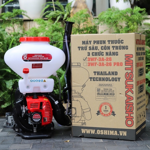 Máy phun thuốc trừ sâu, côn trùng động cơ MITSUKAISHO 3WF-3A-26 41.5cc /2.13kW Đỏ 2 thì (3 chức năng)