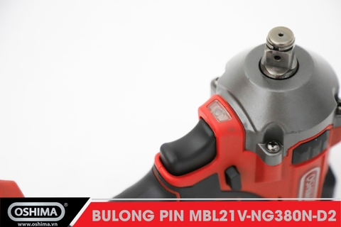 Mở bu lông pin lithium Oshima MBL21V-NG380N-D2 (Thân máy)