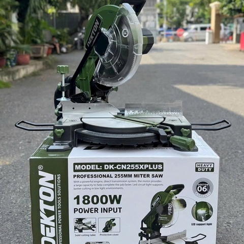 Máy Cắt Nhôm Trực Tiếp Dekton DK-CN255XPLUS đường kính lưỡi cắt 255mm, công suất 1800W
