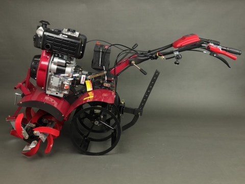Máy xới đất 2 cầu trước Huspanda HCT186DE (Động cơ dầu 186FA- Estart)