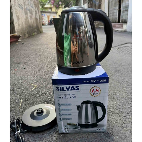 Ấm Siêu Tốc Inox 1.2L 1.250W Silvas SV-008