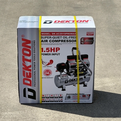 Máy nén khí không dầu 10L 1.5HP Dekton DK-AC2910PROMAX (bình nhôm)