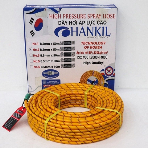 Ống nhựa PVC Hankil No.2 8.5mm x 50m Vàng