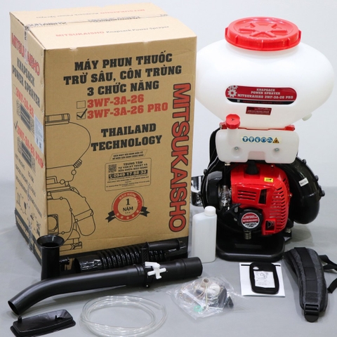 Máy phun thuốc trừ sâu côn trùng động cơ MITSUKAISHO 3WF-3A-26 Pro 41.5cc /2.13kW Đỏ 2 thì (3 chức năng)