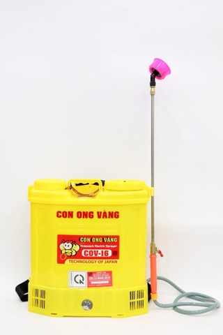 Máy phun thuốc trừ sâu, côn trùng điện Con Ong Vàng COV-16-ắc quy Vàng 12V8Ah