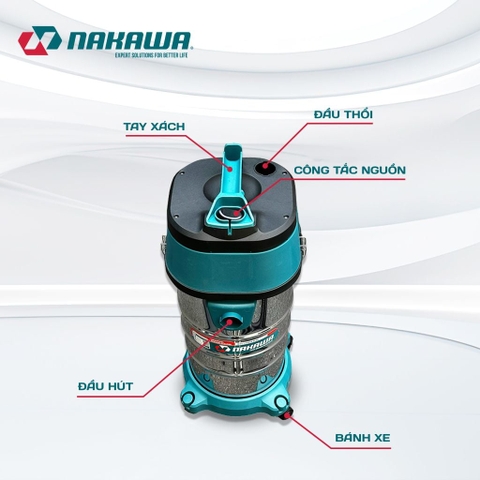 Máy hút bụi công nghiệp NAKAWA NK-VC1730 (1.7Kw-30L)